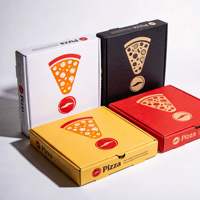 Boîte d'emballage pour pizza noire carrée personnalisée avec logo, imprimée sur mesure, 20x20, 40x40, 30x30, 12x12, 33, 18 cm, 16, 14, 10, 18 pouces