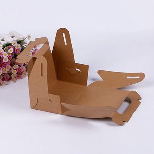 Cajas de Comida Coreana para Llevar, Cajas de Cartón para Papas Fritas, Hamburguesas, Comida Rápida, Cajas de Embalaje para Picnic, Cajas de Cartón Kraft con Asa para Galletas - Product Image 4