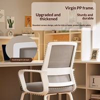 Silla Ergonómica de Oficina para Computadora con Reposacabezas Ajustable, Base Tipo Trineo, Material de Malla para Largas Jornadas Sentado, Ideal para Dormitorios Universitarios y Escritorios en Casa