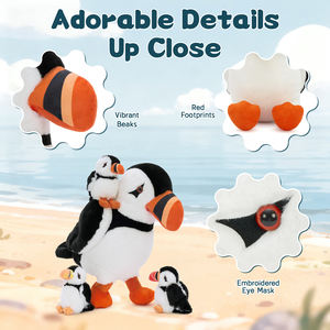 مجموعة دمى محشوة 4 في 1 للأم والطفل من مواد معتمدة من OEKO-TEX، قابلة للتخصيص للعلامات التجارية الصديقة للبيئة مع صور مخصصة - Product Image 3