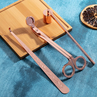 Accessoires pour bougies Kit d'entretien Mèche Trimmer Tool Wick Dipper Candle Snuffer Metal Candle Scissors Shears Metal Wick Trimmer Set
