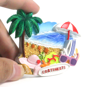 Fornitura all'Ingrosso di Magneti per Frigorifero Personalizzati in Resina 3D con Cappello da Spiaggia, Palma, Fenicottero e Chitarra per Souvenir Turistici - Product Image 5