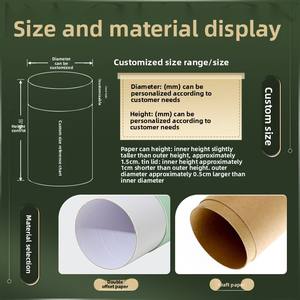 Tubo de papel cilíndrico personalizado, tubo de papel para incienso tibetano personalizado, tubo de papel kraft para té, tubo personalizado. - Product Image 2