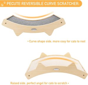 Rascador de Madera para Gatos con Alfombra de Sisal Tejida, Estructura de Doble Cara - Product Image 3
