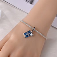 Nouveaux accessoires de bijoux en perles plaquées argent DIY, style punk, vitalité, sceptre, charmes italiens, collier, bracelet