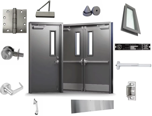 Porte commerciale moderne en acier inoxydable noir, ignifuge, prête à l'emploi, simple et économique, <span class=keywords><strong>de</strong></span> la marque CHANGYI, en vente - Product Image 3