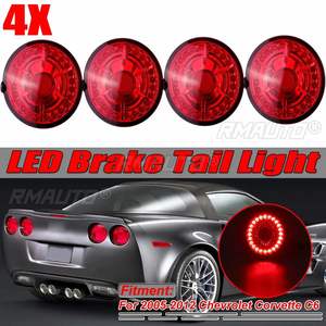 4PCS Feux arrière LED rouges pour Chevrolet Corvette C6 Coupé 2005-2013, feux de freinage arrière, feux de position - Product Image 1