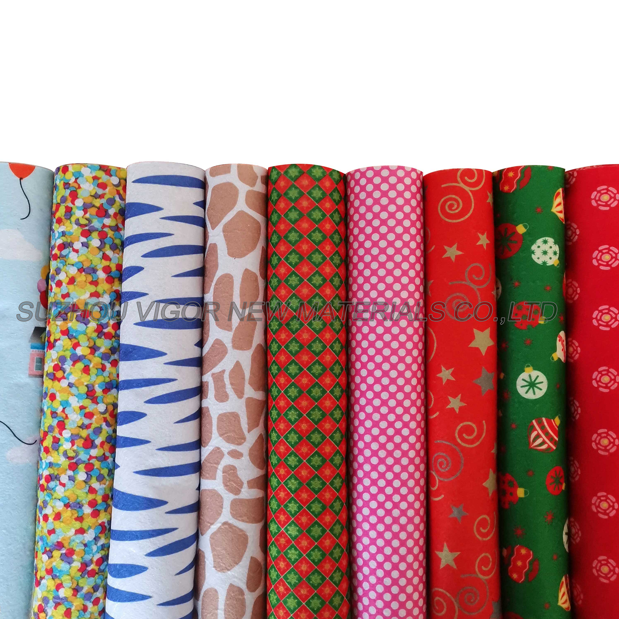 Patterned Soft printed Felt glitter printed felt roll craft polyester felt sheet Felt Printing