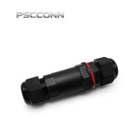 Connecteur circulaire étanche IP68 PSCCONN GW25 à 5 broches, prise de câble M25 grand diamètre 24A 450V pour éclairage extérieur de panneaux publicitaires et de tunnels