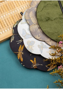 Abanico redondo tejido de bambú <span class=keywords><strong>enrollable</strong></span> de estilo chino, decoración Vintage para el hogar, Libélula de ocho pétalos, ventilador <span class=keywords><strong>enrollable</strong></span> Yaoshan, accesorio Hanfu - Product Image 4