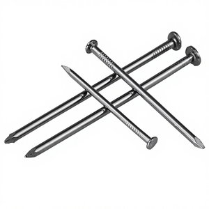 High Quality Steel Roofing <b>Nails</b> with Barbed Shank Checkered Head Zinc Plated Double Cap Brad Ring Spiral Styles - Product Image 2