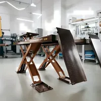 Fourniture d'usine : Pont élévateur à ciseaux double six vérins pour alignement de roues et levage de véhicules