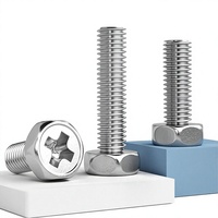 Vis à tête cruciforme et boulons hexagonaux externes en acier inoxydable 304 M3/M4/M5/M6/M8 métriques JQS SZ619