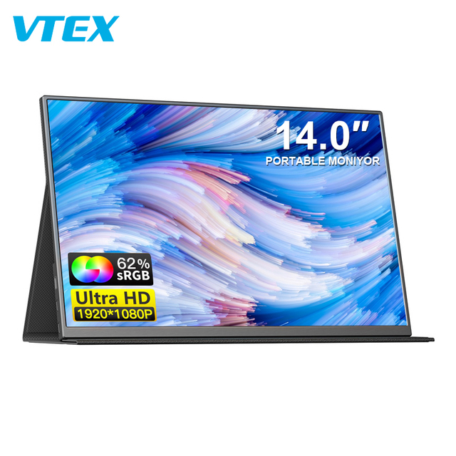 14-Inch Portable Gaming Monitor 1080P Full HD Resolution 60Hz 6Ms IPS LCD Backlit USB Type-C Interface Laptop PC Mobile Phone