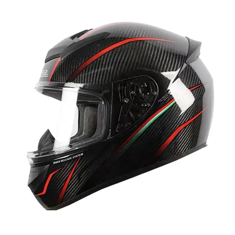 Neue Materialien DOT-zertifizierter Motorrad-Motorrad helm Cascos Motorrad-Voll gesichts schutzhelm Kohlefaser-Helm