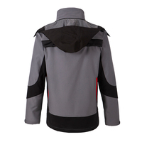 Veste de travail fonctionnelle unisexe imperméable OEM ODM, tissu tricoté extensible 4 directions, vêtements de travail d'extérieur avec capuche amovible