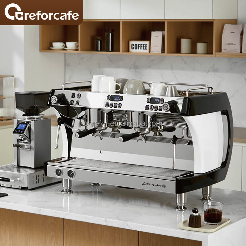 Double Group Brew Head Professional 9 Bar Commercial Espresso Machine — изображение продавца из карточки Alibaba