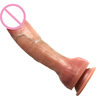 Dildo réaliste en silicone souple double couche avec ventouse, taille XL pour femme, longueur insérable 20 cm, 860g, étanche, pour adulte