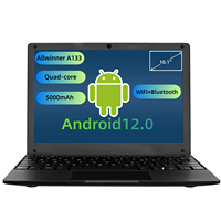 Ordinateur portable étudiant abordable 10,1'' Android 12 Allwinner A133 Quad-Core 2 Go de RAM 64 Go de stockage, fin et léger pour l'éducation et les enfants