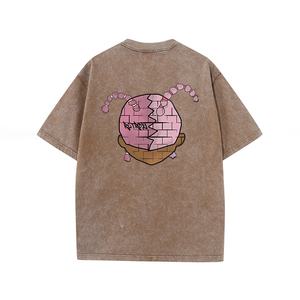 เสื้อยืดแบบสวมหัวผ้าฝ้ายแท้รุ่นเฮฟวี่เวทสำหรับผู้ชายผู้หญิงโอเวอร์ไซส์พิมพ์ลายศิลปะหัวใหญ่ออกแบบได้ตามต้องการ - Product Image 4