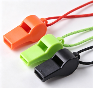 Sifflet d'urgence coloré en plastique écologique, personnalisable avec logo, idéal pour le camping en plein air, la survie, cadeau promotionnel, vente en gros - Product Image 5