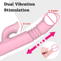Vibrateur chauffant de voyage pour femmes, 42 degrés, télescopique, 7 vitesses, rechargeable par USB, IPX6
