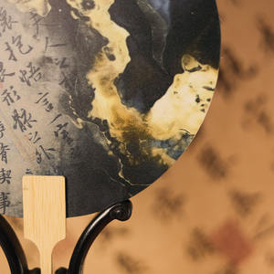 Fatingna Antique rétro Hanfu ventilateur ancien bambou artisanat décoratif fleur motif Portable National marée Style pour les cadeaux d'affaires - Product Image 3