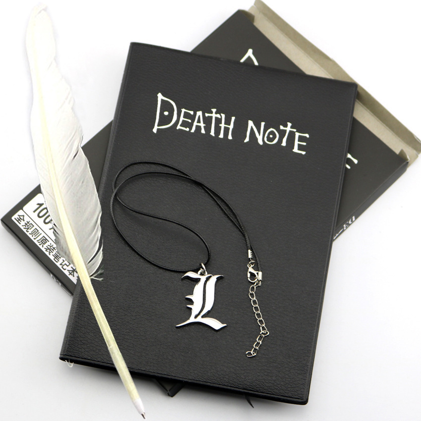 Набор из аниме «Death Note», кожаный дневник, перо, ручка, ожерелье, подарок