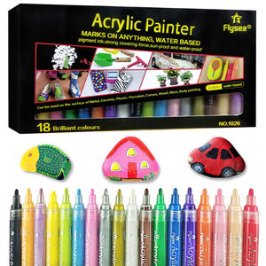 Stylo de peinture acrylique Non toxique à faible odeur d'eau, permanent, marqueur étanche, en céramique, prix en gros, 18 pièces par paquet, livraison gratuite - Product Image 5
