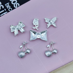 Casing ponsel sampah Bling mewah logam ornamen dekorasi Logo merek desainer dengan berlian imitasi Aksesori kerajinan DIY 0004 - Product Image 4