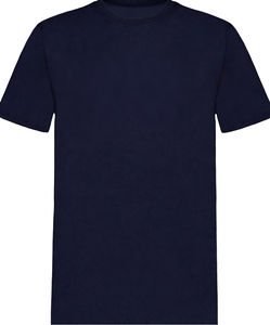 T-shirt vintage tricoté à manches courtes pour garçons, doux et confortable, collection extérieur, bleu marine, natation, YM, 50% coton, 50% polyester, imprimé - Product Image 1