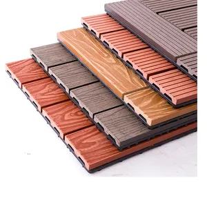 Wood plastic tiles balcony flooring interlocking decking tiles materials