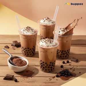 Poudre de thé au lait chocolaté 1kg, certifiée Halal HACCP, pour les fabricants de bubble tea et de thé au lait - Product Image 5