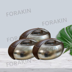 Voor Altijd Goud YJM-ZFB-F Capaciteit 4 5 + 6l Voedselwarmer Luxe Voedselwarmer Set Met Strookjes Geplateerde Ovale Hete Pot Voedselwarmer Set - Product Image 4