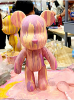 Vente directe fabricant : Figurine animale multifonctionnelle Fluid Bear Violent White Embryo, style animal, vente en gros, peinture DIY à dessiner soi-même pour Noël