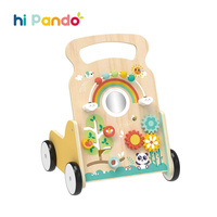 Andador de madera para bebés, Centro de Actividades multifuncional, laberinto de cuentas, carrito de tracción y empuje, Paseo de aprendizaje para bebés