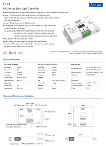 Skydance <span class=keywords><strong>ES24</strong></span> MAX 72 pasos controlador de luz de escalera 5-24VDC controlador de iluminación de escalera infrarrojo humano con sensores de movimiento PIR - Product Image 5