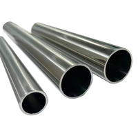 Tuyau soudé en acier inoxydable ASTM S201 JIS SUS201 2B BA 8K HL poli pour rampe d'escalier, garde-corps de balcon, décoration, pliage et découpe