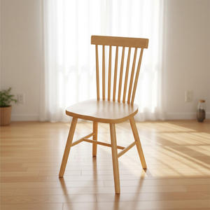 Silla de Comedor Nórdica Ecológica, Ligera, de Madera Maciza, Moderna y Multifuncional, con Respaldo, de Diseño, para Hotel, Hogar, Apartamento, Villa - Product Image 2