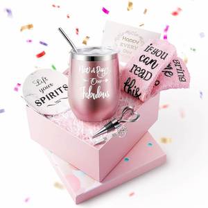 Ensemble de verres à vin exquis pour la fête des mères, amie, sœur, collègue, 40 ans, 50 ans, 60 ans, cadeau d'anniversaire pour femmes, vente en gros - Product Image 1