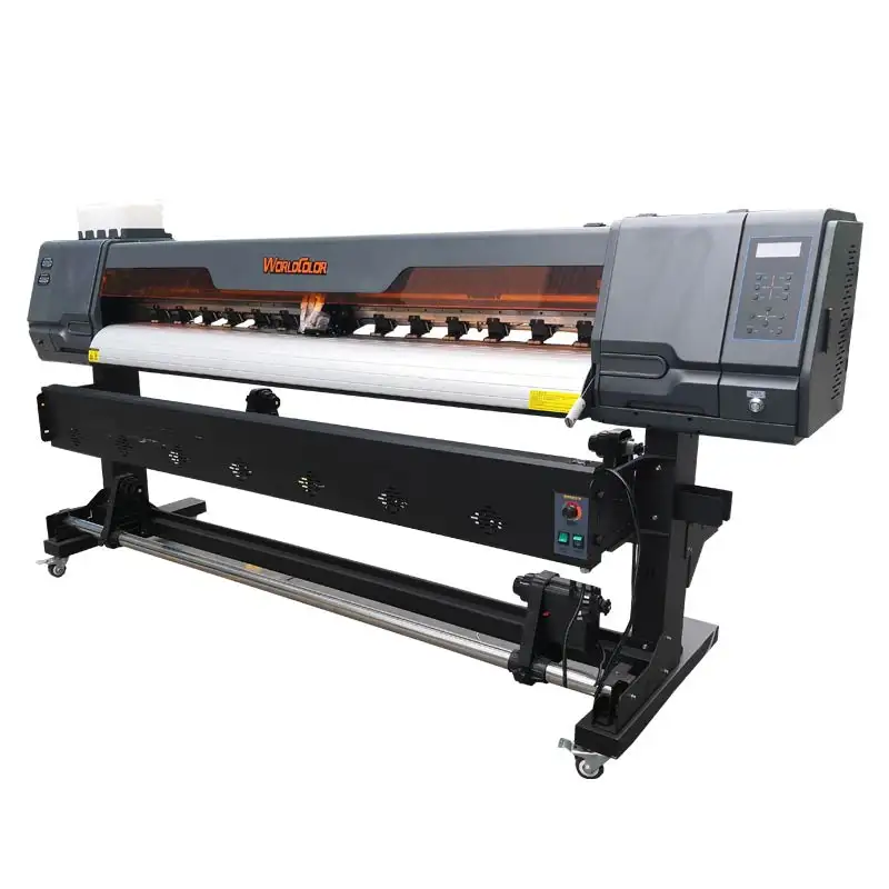 Cheap High Speed 1.8m Digital Vinyl Printer Eco Solvent Inkjet Plotter Printer with single or double heads