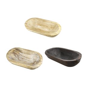 High on Demand Modern Handcrafted Wooden <b>Dough</b> <b>Bowl</b> Large Capacity Stackable Oval for Home Hotels & Restaurants and Pantry Use - Product Image 3