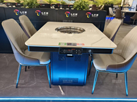 Table de cuisson carrée AOPA pour hotpot, vente en gros, avec cuisinière ETL et gril coréen pour restaurant