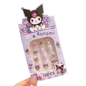 Bộ móng tay giả dành cho trẻ em, đóng hộp chuyên nghiệp, bán sỉ, thiết kế dễ thương dành cho bé gái, kèm keo - Product Image 5