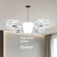 Ventilateur de plafond LED E27 pliable avec télécommande, lumière de drone moderne à intensité variable pour la maison