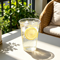 Gobelets à café glacé jetables en PLA, imprimés sur mesure, écologiques, pour boissons froides, plusieurs capacités disponibles