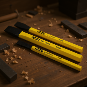 ชุดสิ่วช่างสแตนลีย์ 3 ชิ้น ขนาด 3/8 5/8 1/2 นิ้ว เครื่องมือเหล็กสำหรับงานไม้และโลหะ - Product Image 3