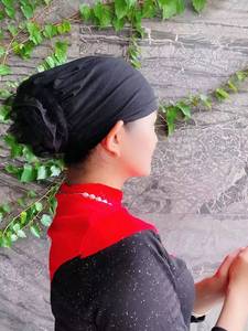 Customizable soft and stretchable headscarf-style ethnic <b>hat</b> wide <b>band</b>, suitable for women, with Islamic-inspired design - Product Image 4