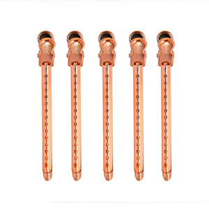 Pinzas para el cabello de acero inoxidable, pinzas corrugadas tipo pico de pato para peinar y maquillar, pinzas multifuncionales para seccionar, uso diario - Product Image 1