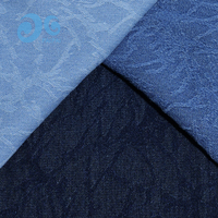 En stock, tissu denim jacquard effet craquelé, prix d'usine, pour vestes tendance streetwear